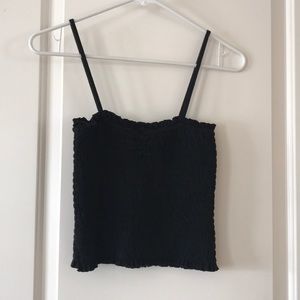 black brandy cinched tank top